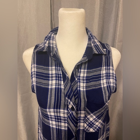 RAILS JORDYN Button Down High Low tunic size XS - Picture 11 of 12